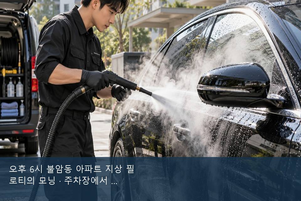 오후 6시 불암동 아파트 지상 필로티의 모닝 · 주차장에서 부른 날