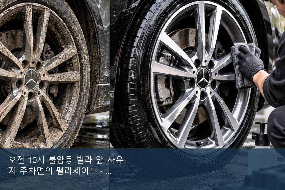 오전 10시 불암동 빌라 앞 사유지 주차면의 팰리세이드 · 방문 전에 확인한 것
